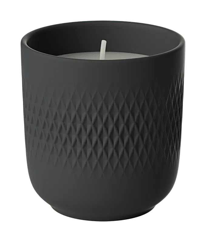 Villeroy & Boch Manufacture Collier Noir Ma.Collier scented candle Carre Passion in porcelain