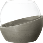 Villeroy & Boch NewMoon Home Hurricane Lamp in crystal glass and concrete