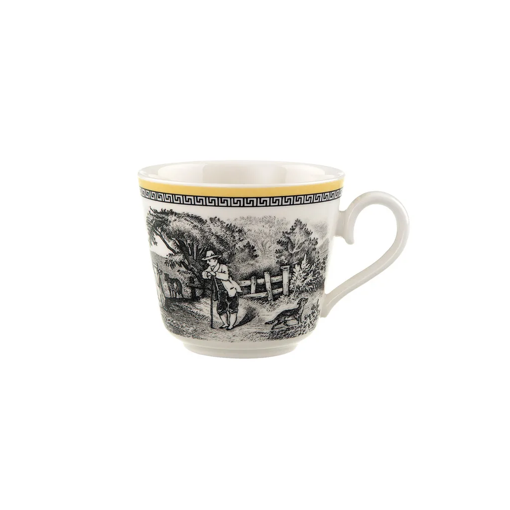 Villeroy & Boch Audun Coffee Cup – 150 ml, Premium Porcelain Villeroy & Boch Audun Coffee Cup, multicoloured engraving motif, premium porcelain, 150 ml