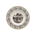 Villeroy & Boch Audun Soup Plate, multicoloured engraving motif, premium porcelain, Ø24.2 cm, 280 ml
