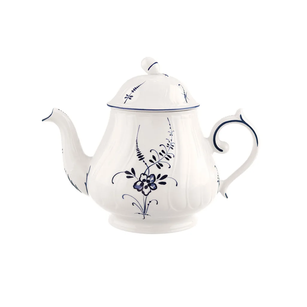 Vieux Luxembourg Teapot — 1.13 l Luxury Porcelain by Villeroy & Boch Villeroy & Boch Vieux Luxembourg teapot white porcelain 1.13 l luxury tea pot