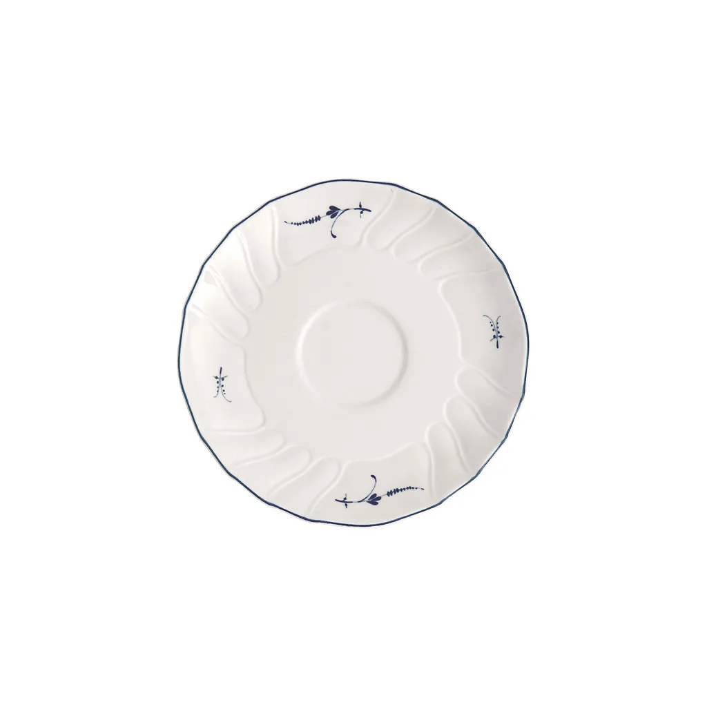 Villeroy & Boch Vieux Luxembourg Coffee Cup Saucer – Ø14.3 cm Premium Porcelain Villeroy & Boch Vieux Luxembourg Coffee Cup Saucer, 14.3 cm, premium porcelain in white with blue motifs