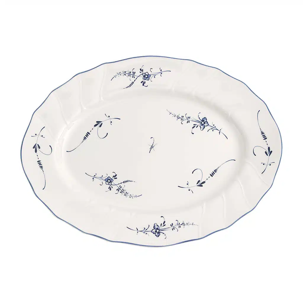 Villeroy & Boch Vieux Luxembourg oval serving platter 35.1 x 26.3 cm in premium porcelain