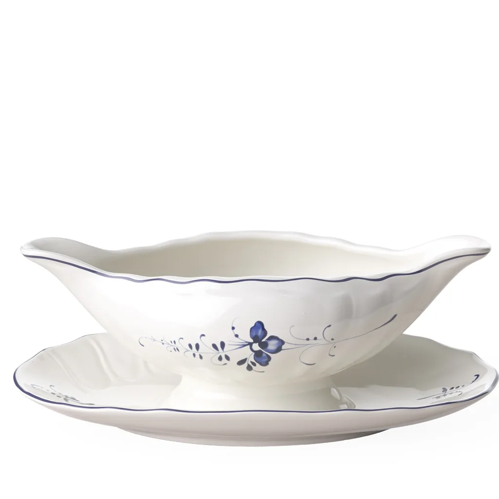 Villeroy & Boch Vieux Luxembourg Gravy Boat in white premium porcelain – luxury tableware