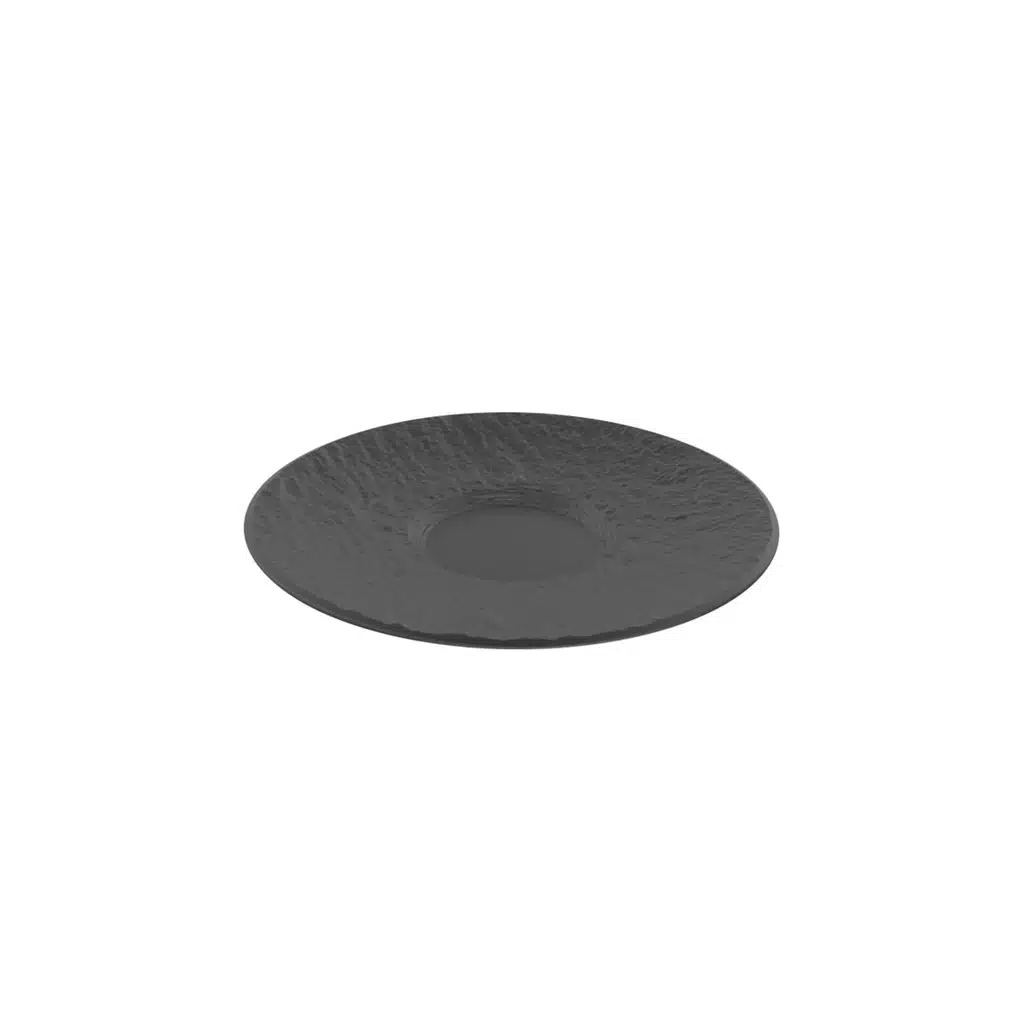 Villeroy & Boch Manufacture Rock black coffee cup saucer 15.4cm premium porcelain slate finish