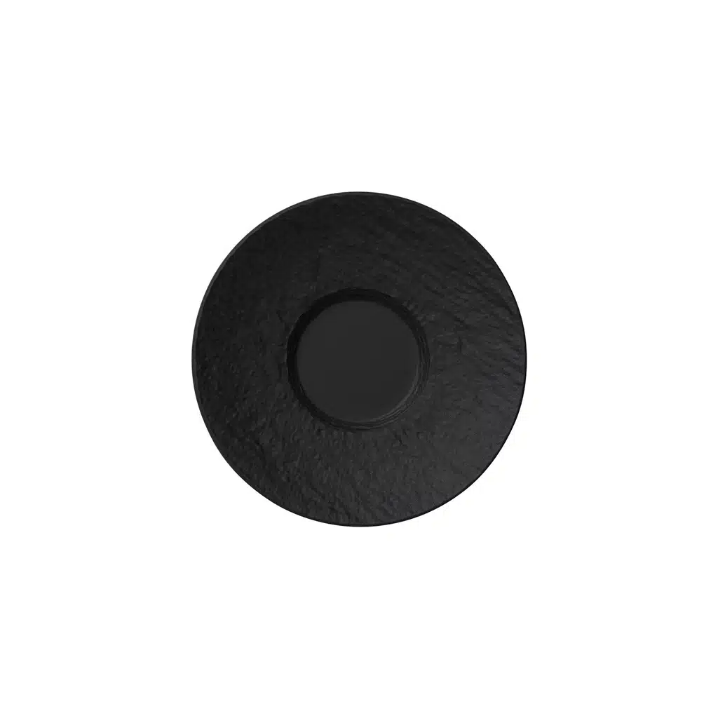 Villeroy & Boch Manufacture Rock black espresso cup saucer 12.1cm premium porcelain slate finish