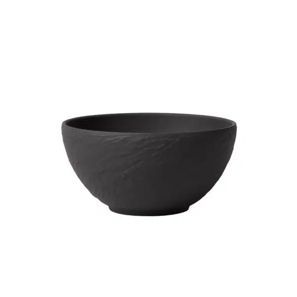 Villeroy & Boch Manufacture Rock black cereal bowl 430ml premium porcelain slate finish