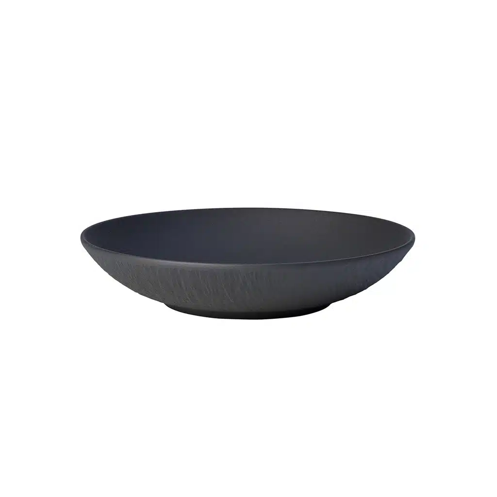 Villeroy & Boch Manufacture Rock black side bowl 23.5cm 430ml premium porcelain slate finish