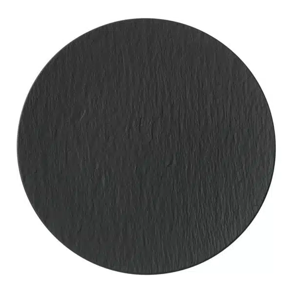 Villeroy & Boch Manufacture Rock black gourmet plate 31.7cm premium porcelain slate finish