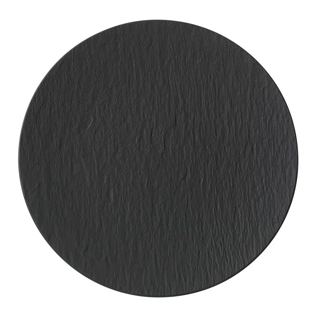 Villeroy & Boch Manufacture Rock black gourmet plate 31.7cm premium porcelain slate finish