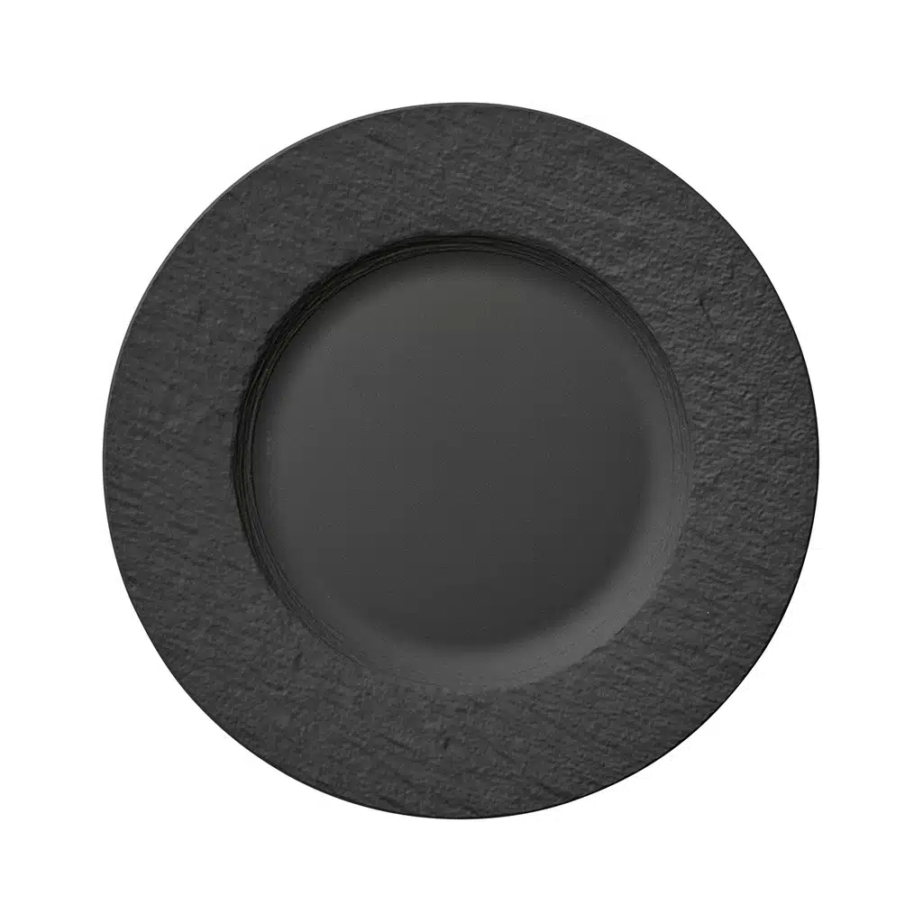 Villeroy & Boch Manufacture Rock black dinner plate 27.1cm premium porcelain slate finish
