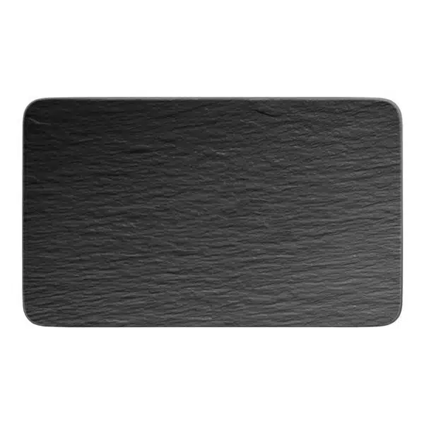 Villeroy & Boch Manufacture Rock black rectangular serving platter 28x16.9cm premium porcelain slate finish