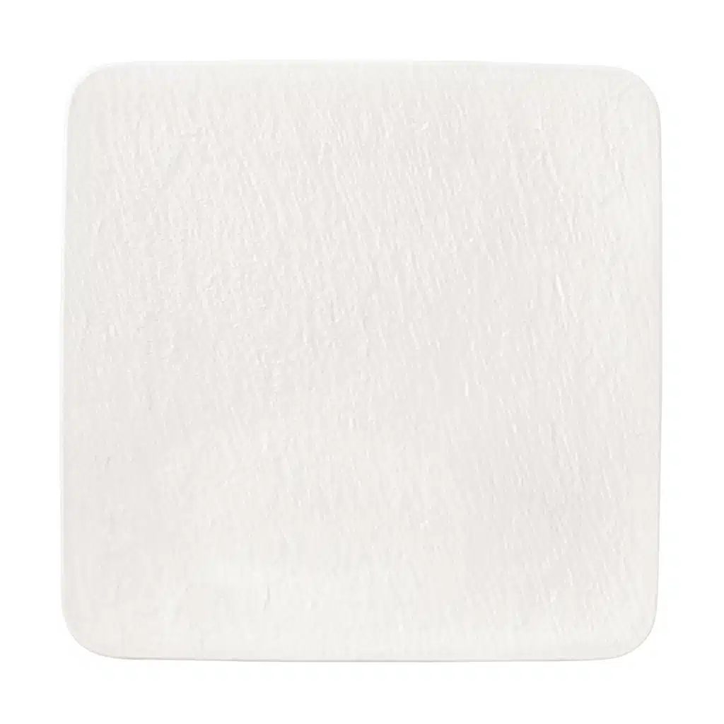 Villeroy & Boch Manufacture Rock white square serving platter 32cm premium porcelain slate finish