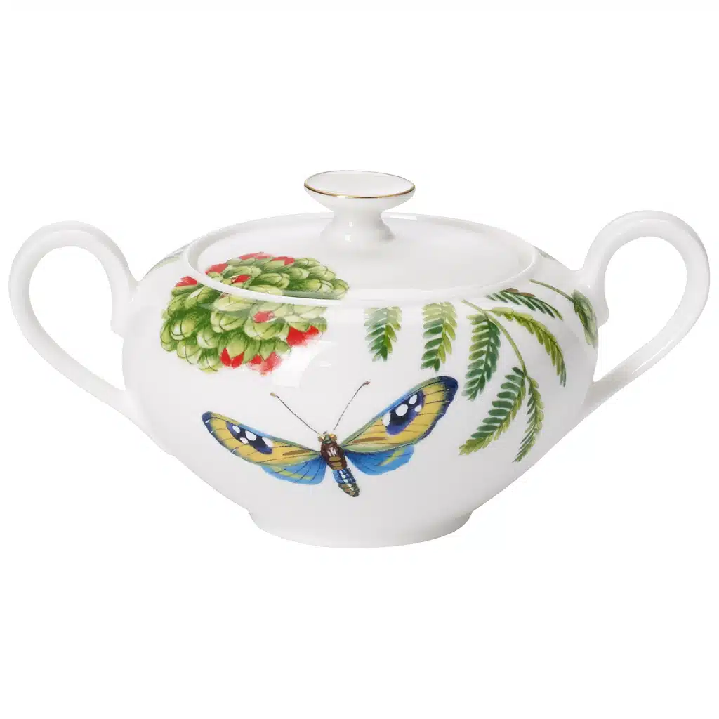 Villeroy & Boch Amazonia Sugar Bowl – 290 ml luxury multicoloured porcelain with rainforest design