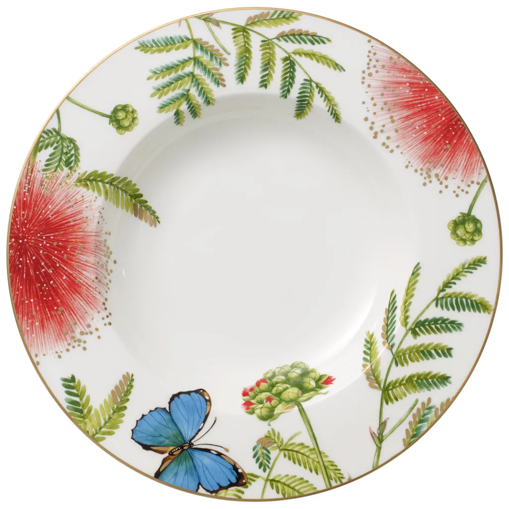 Villeroy & Boch Amazonia Soup Plate – Ø24.8 cm, Premium Bone Porcelain Villeroy & Boch Amazonia Soup Plate, Ø24.8 cm, premium bone porcelain, multicoloured rainforest design