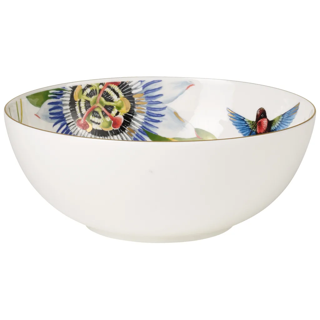 Villeroy & Boch Amazonia Salad Bowl – 1.5 L, Premium Bone Porcelain Villeroy & Boch Amazonia Salad Bowl, multicoloured rainforest motif, premium bone porcelain, 1.5 L