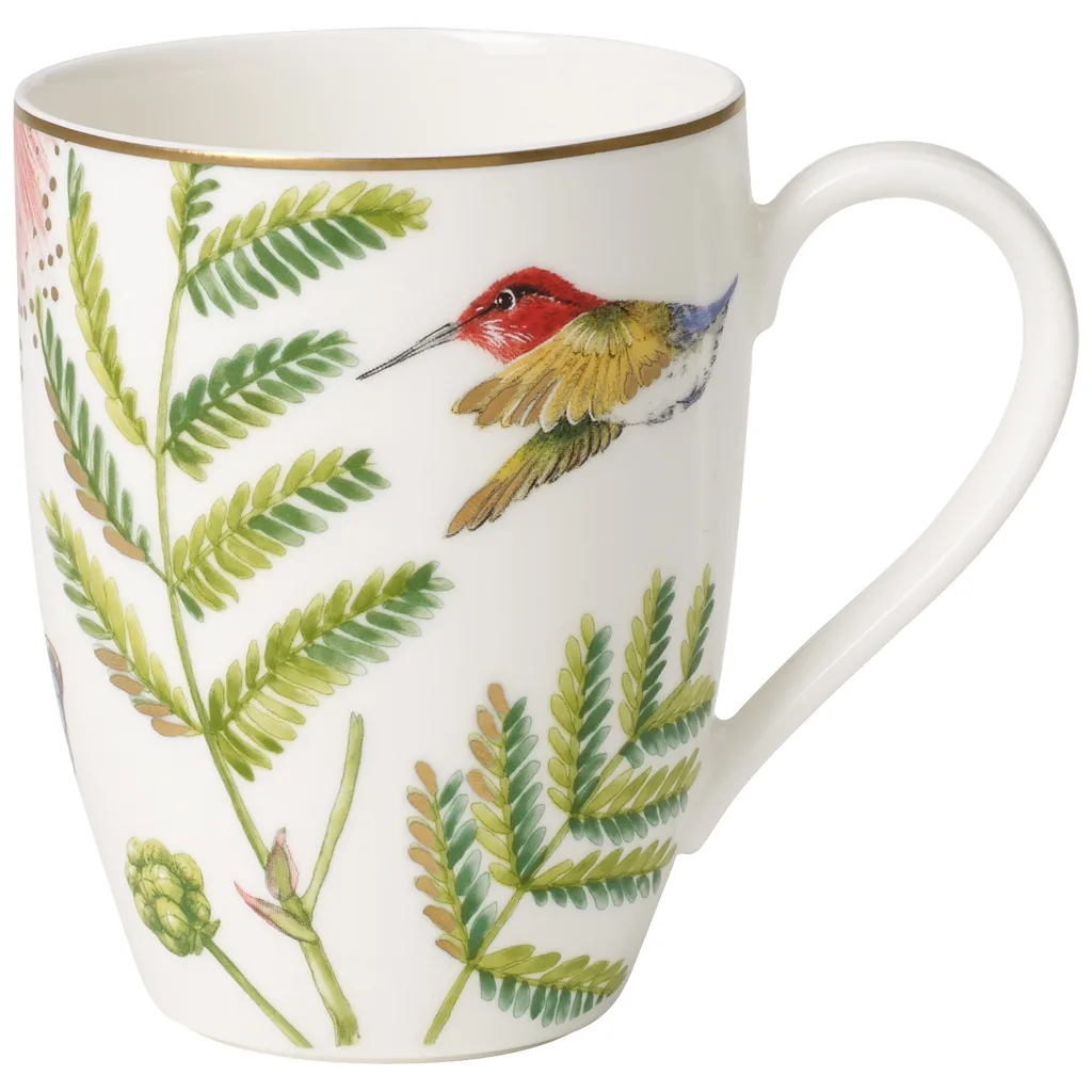 Villeroy & Boch Amazonia Mug – 300 ml, Premium Bone Porcelain Villeroy & Boch Amazonia Mug, multicoloured rainforest motif, premium bone porcelain, 300 ml