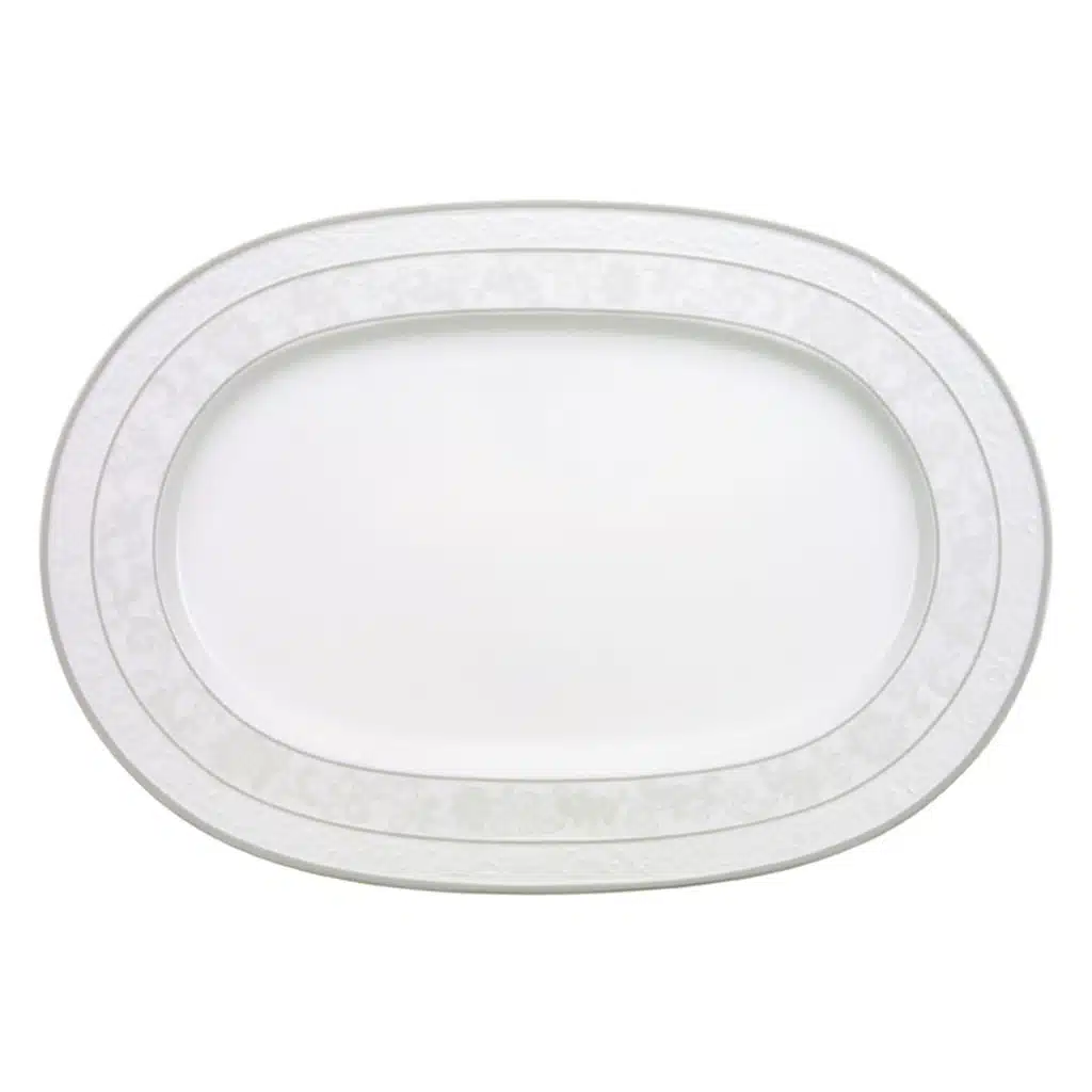 Villeroy & Boch Gray Pearl oval platter 41 cm premium bone porcelain