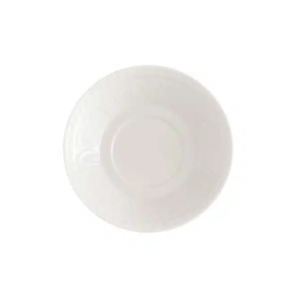 Villeroy & Boch Cellini White Coffee Cup Saucer 17.5 cm Premium Porcelain