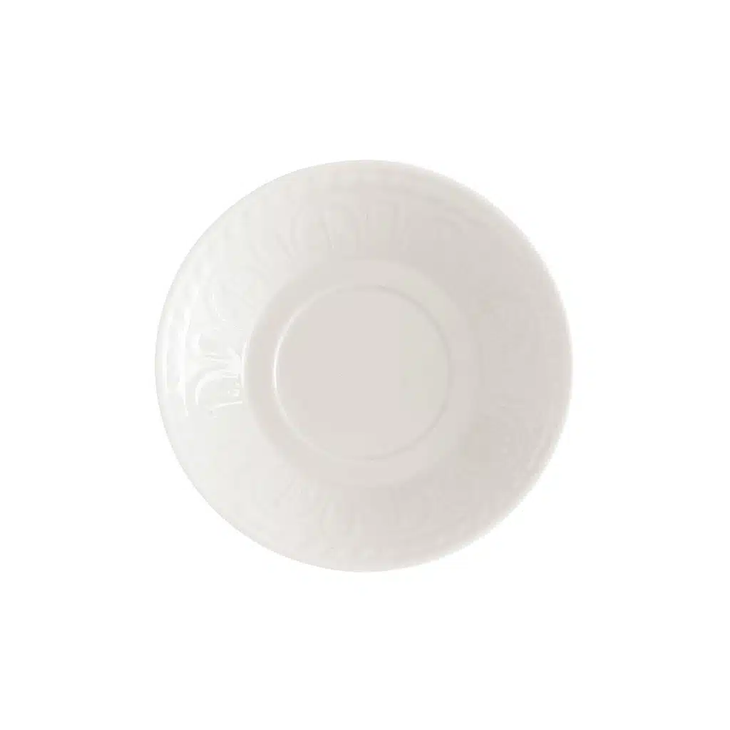 Villeroy & Boch Cellini White Coffee Cup Saucer 17.5 cm Premium Porcelain