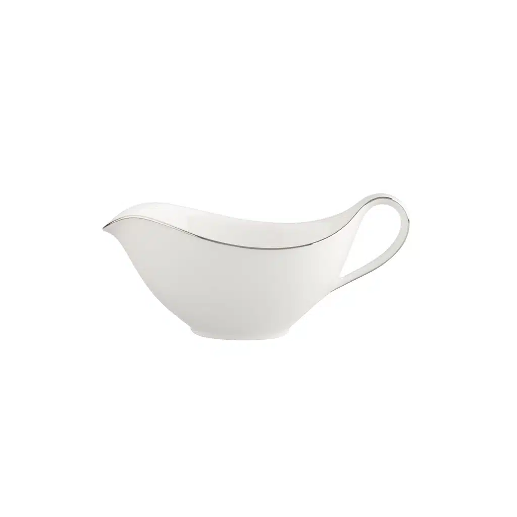 Villeroy & Boch Anmut gravy boat - white premium bone porcelain