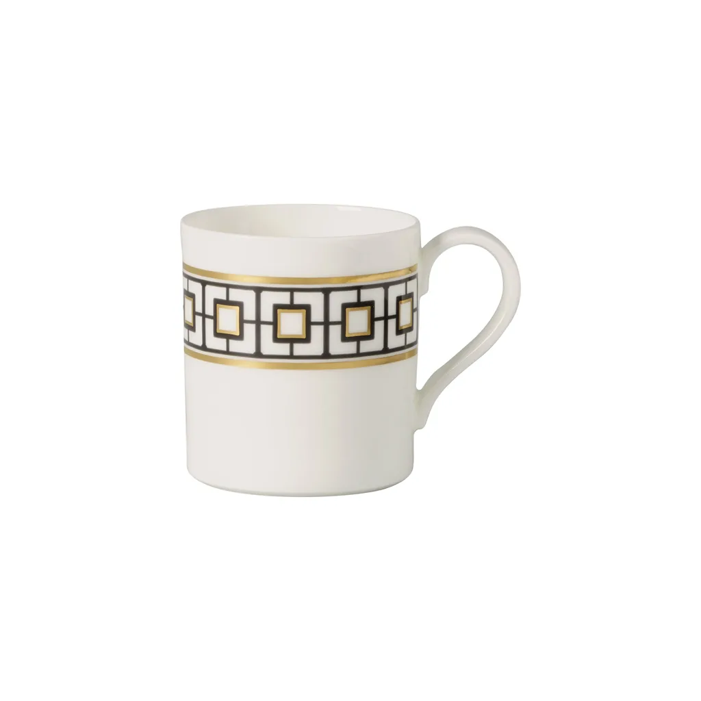 Villeroy & Boch MetroChic Coffee Cup, 170 ml, multicoloured premium bone porcelain with gold detailing