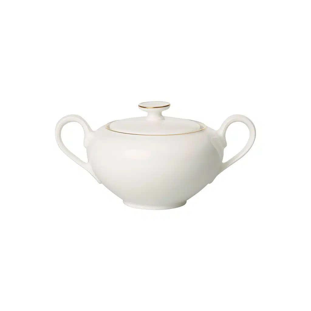 Villeroy & Boch Anmut Sugar Bowl White 290 ml Premium Bone Porcelain