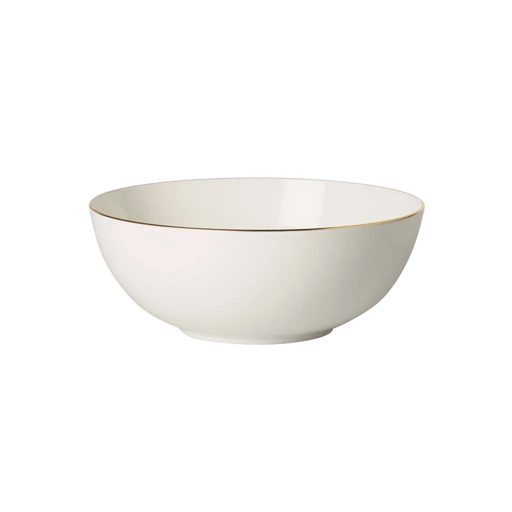 Villeroy & Boch Anmut Salad Bowl — White, 1.5 L, Premium Bone Porcelain (1045453170) Villeroy & Boch Anmut salad bowl white premium bone porcelain 1.5 L — luxury tableware