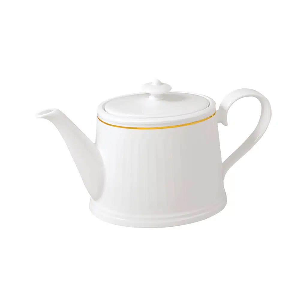 Villeroy & Boch Chateau Septfontaines white teapot 1.1L bone porcelain 20k gold