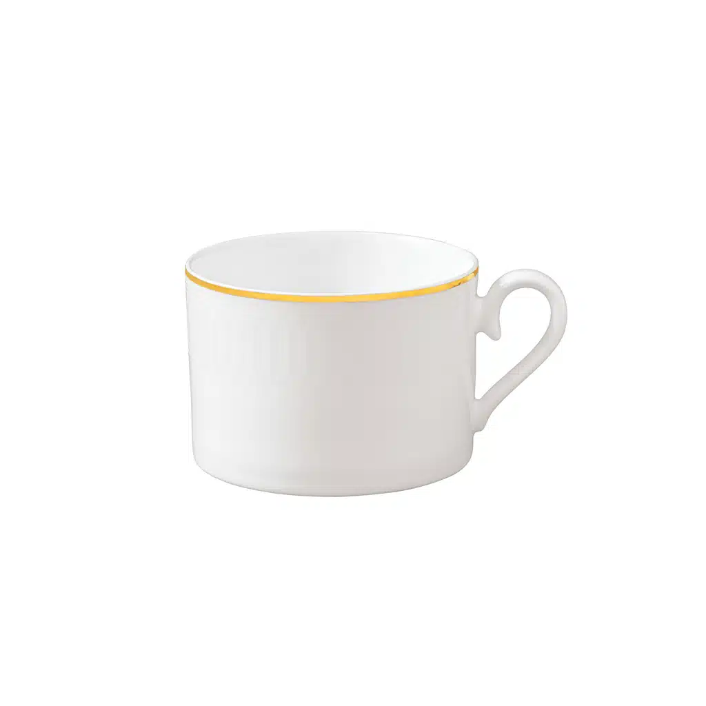 Villeroy & Boch Chateau Septfontaines white tea cup 150ml bone porcelain 20k gold