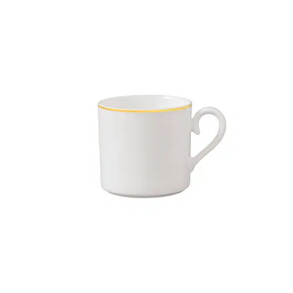 Villeroy & Boch Chateau Septfontaines white coffee cup 150ml bone porcelain 20k gold