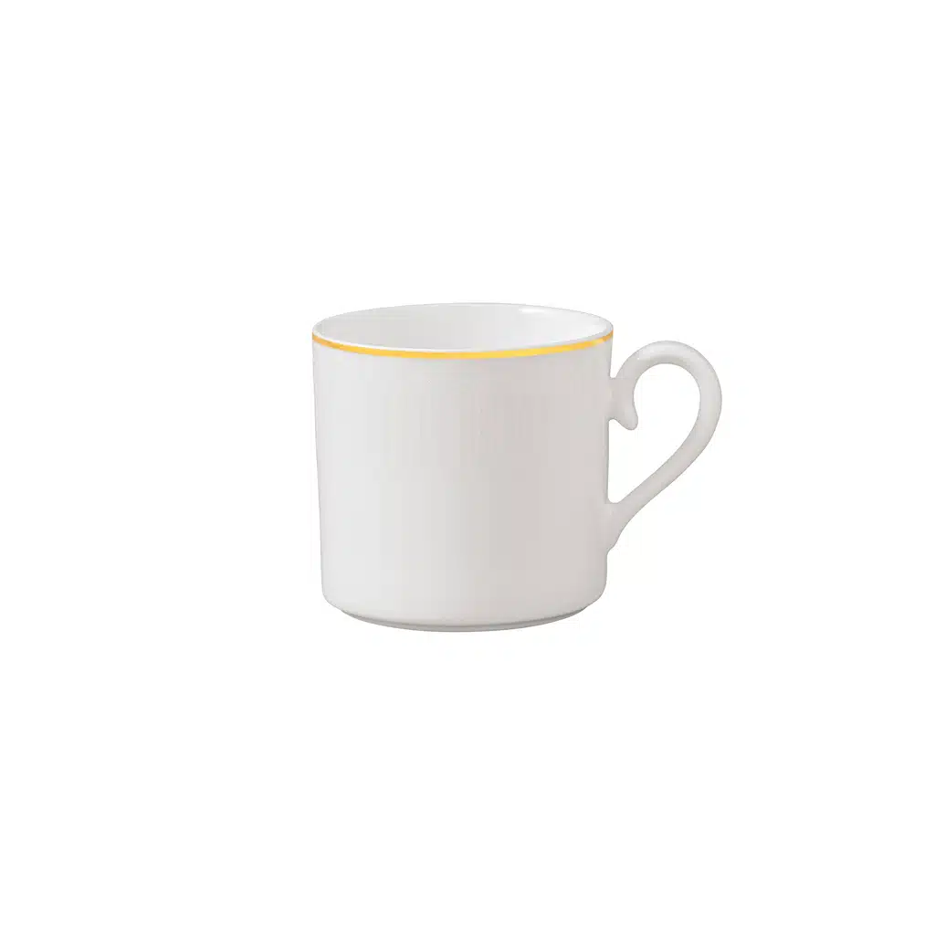 Villeroy & Boch Chateau Septfontaines white coffee cup 150ml bone porcelain 20k gold