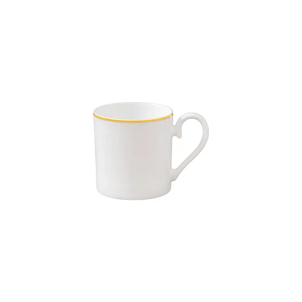 Villeroy & Boch Chateau Septfontaines white espresso cup 60ml bone porcelain 20k gold