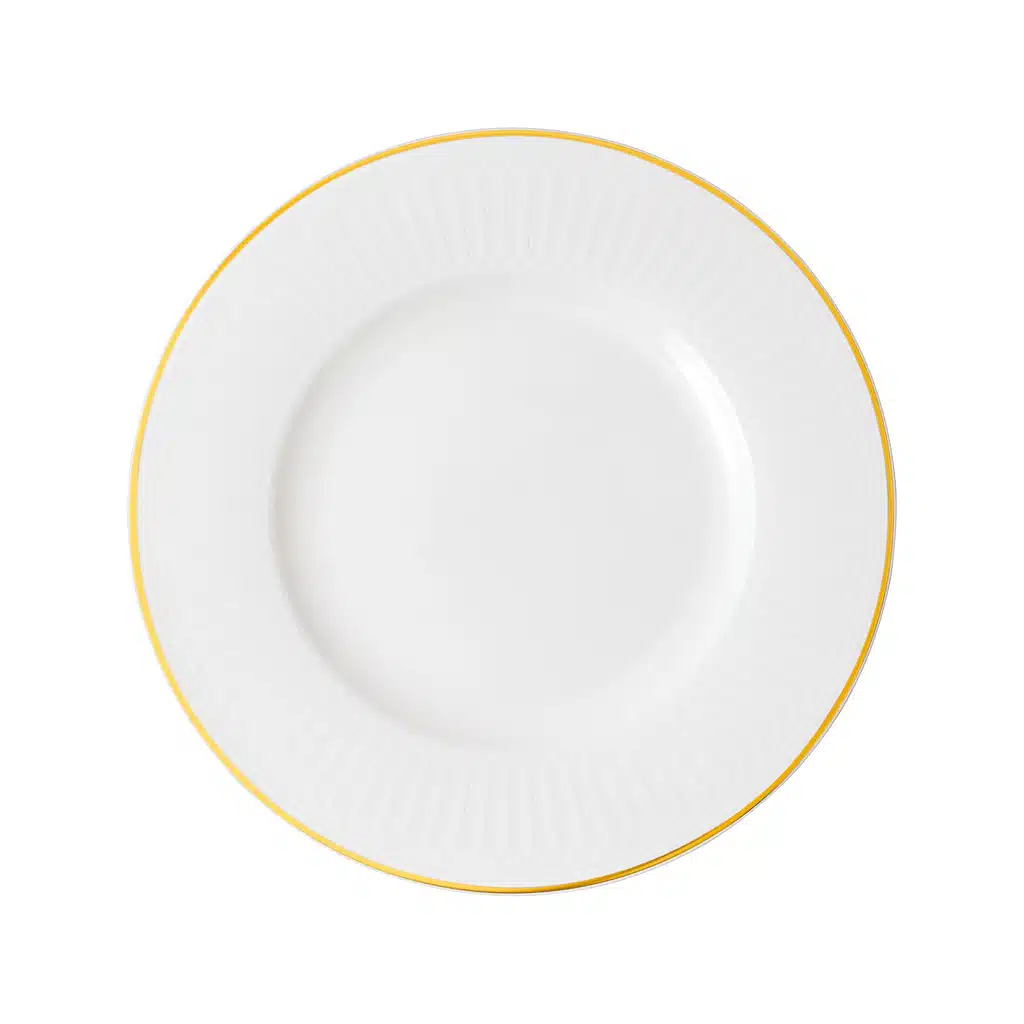 Villeroy & Boch Chateau Septfontaines white dinner plate 27.7cm bone porcelain 20k gold