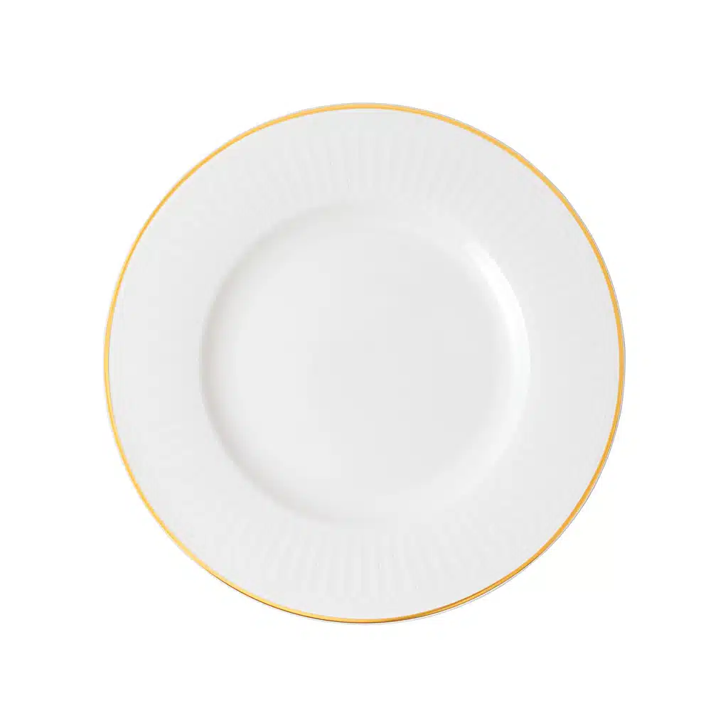 Villeroy & Boch Chateau Septfontaines white breakfast dessert plate 22.5cm bone porcelain 20k gold