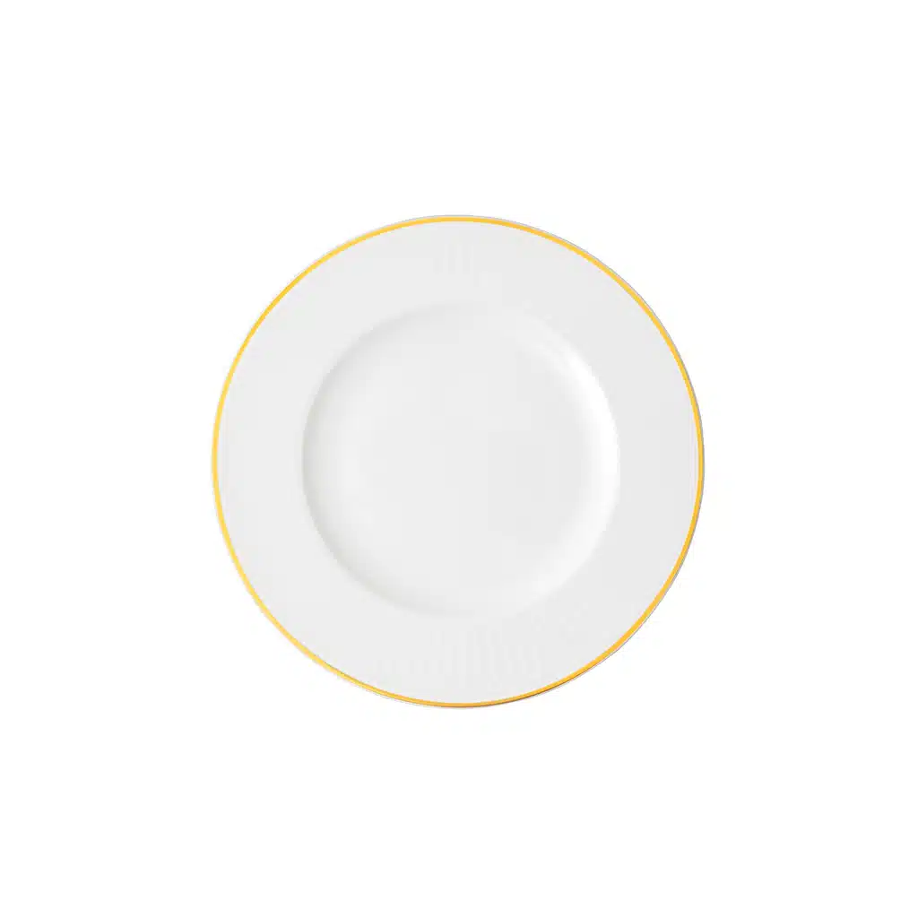 Villeroy & Boch Chateau Septfontaines white bread plate 16.4cm bone porcelain 20k gold