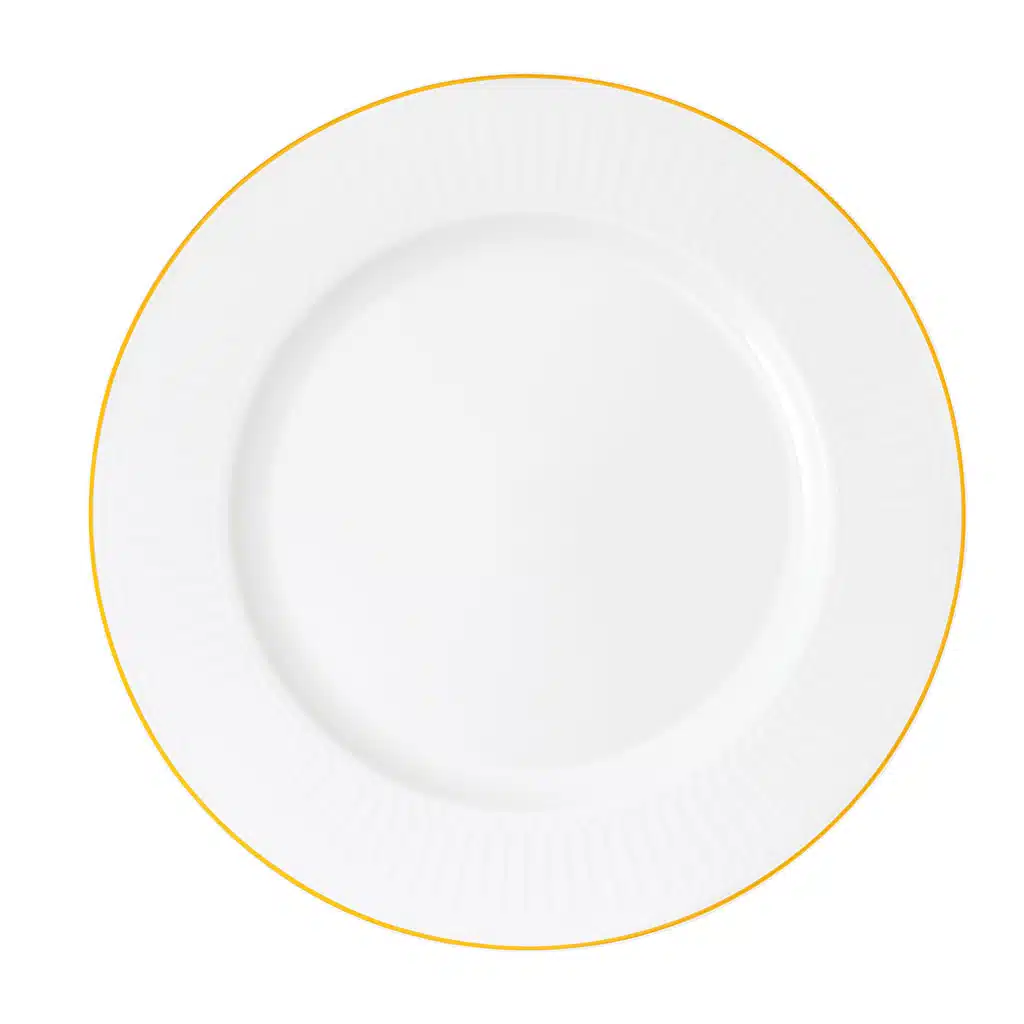 Villeroy & Boch Chateau Septfontaines white charger plate 33.6cm bone porcelain 20k gold