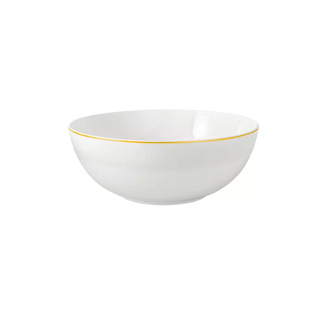 Villeroy & Boch Chateau Septfontaines white salad bowl 1.5l bone porcelain 20k gold