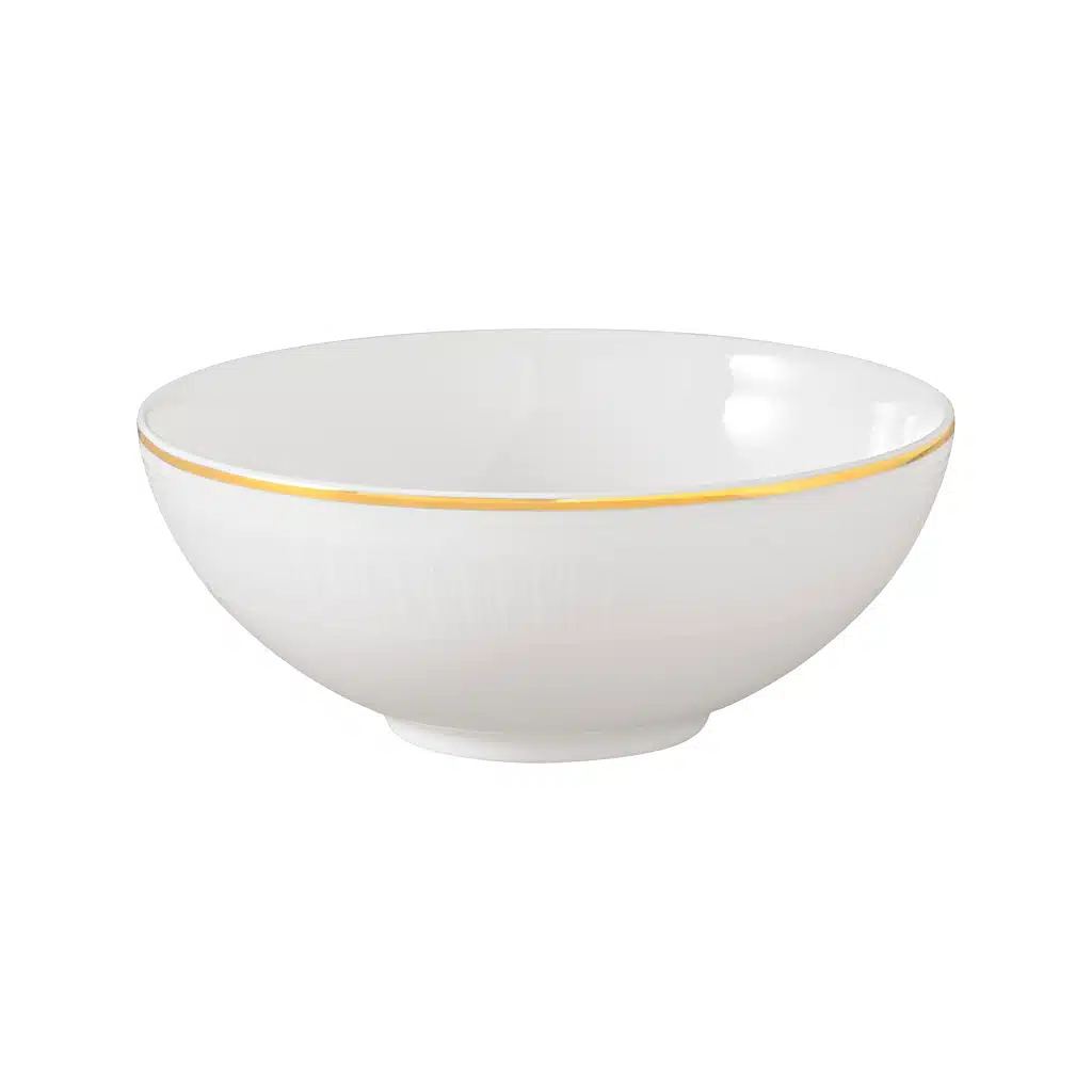 Villeroy & Boch Chateau Septfontaines white bowl 240ml bone porcelain 20k gold