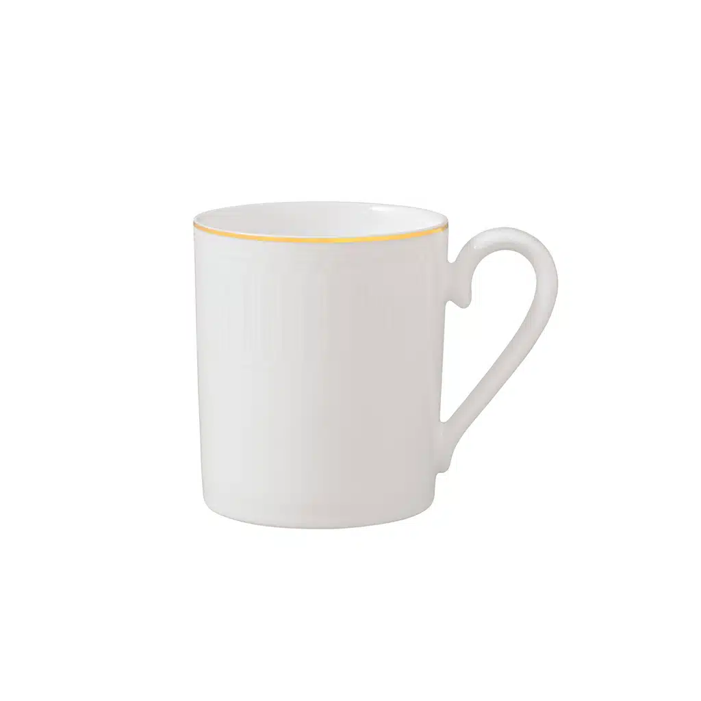 Villeroy & Boch Chateau Septfontaines white mug 230ml bone porcelain 20k gold