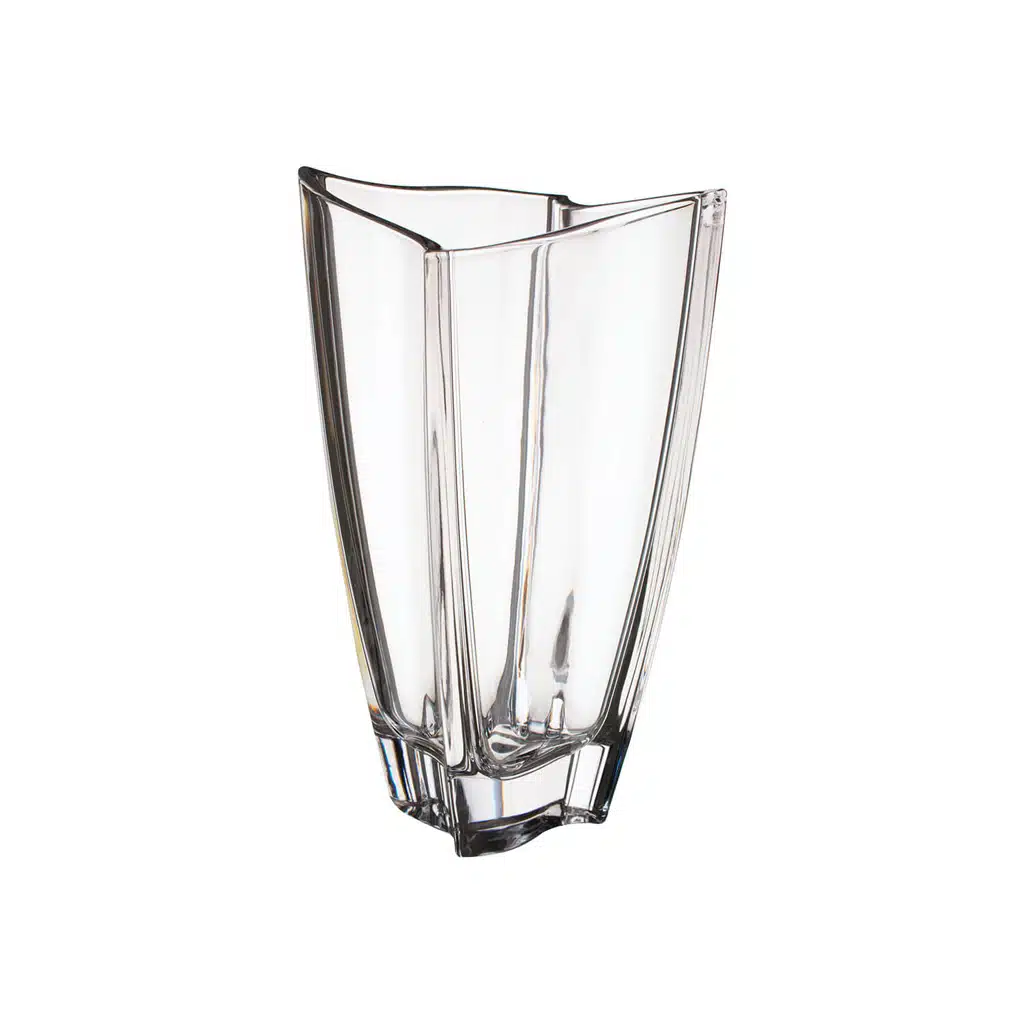 Villeroy & Boch NewWave clear crystal glass vase 25cm wave design