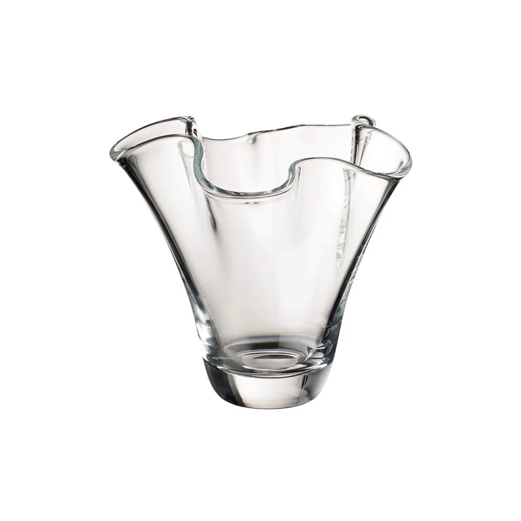 Villeroy & Boch Blossom Vase – Clear Crystal Glass Villeroy & Boch Blossom Vase in clear crystal glass, 18 x 18.4 cm, round design