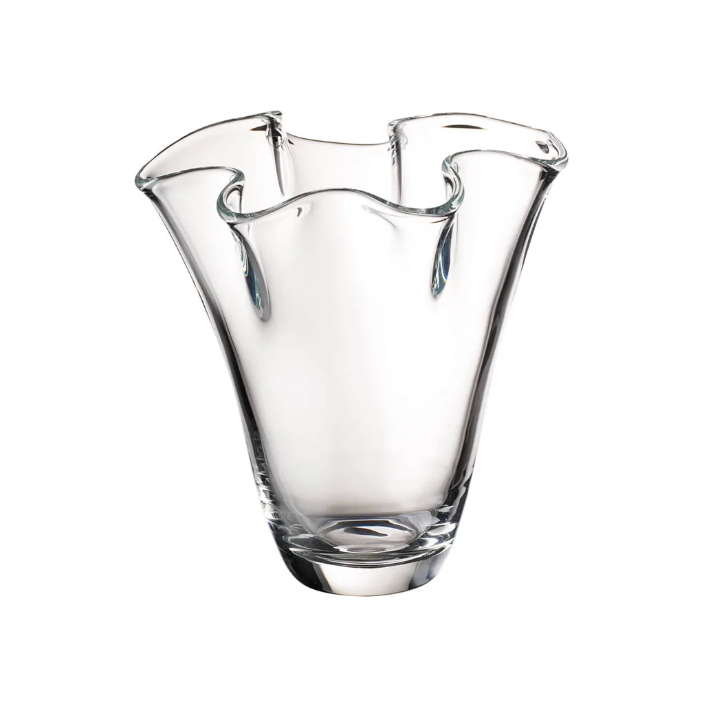 Villeroy & Boch Blossom Vase – Clear Crystal Glass Villeroy & Boch Blossom Vase in clear crystal glass, 22.5 x 22.7 cm, round design