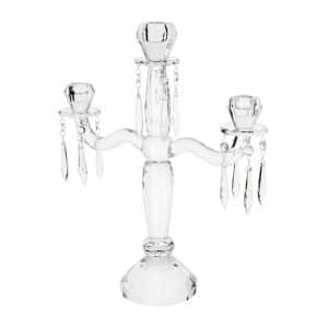 Villeroy & Boch Retro Accessories 3-arm clear glass candleholder, 335 mm diameter, 414 mm height, round base