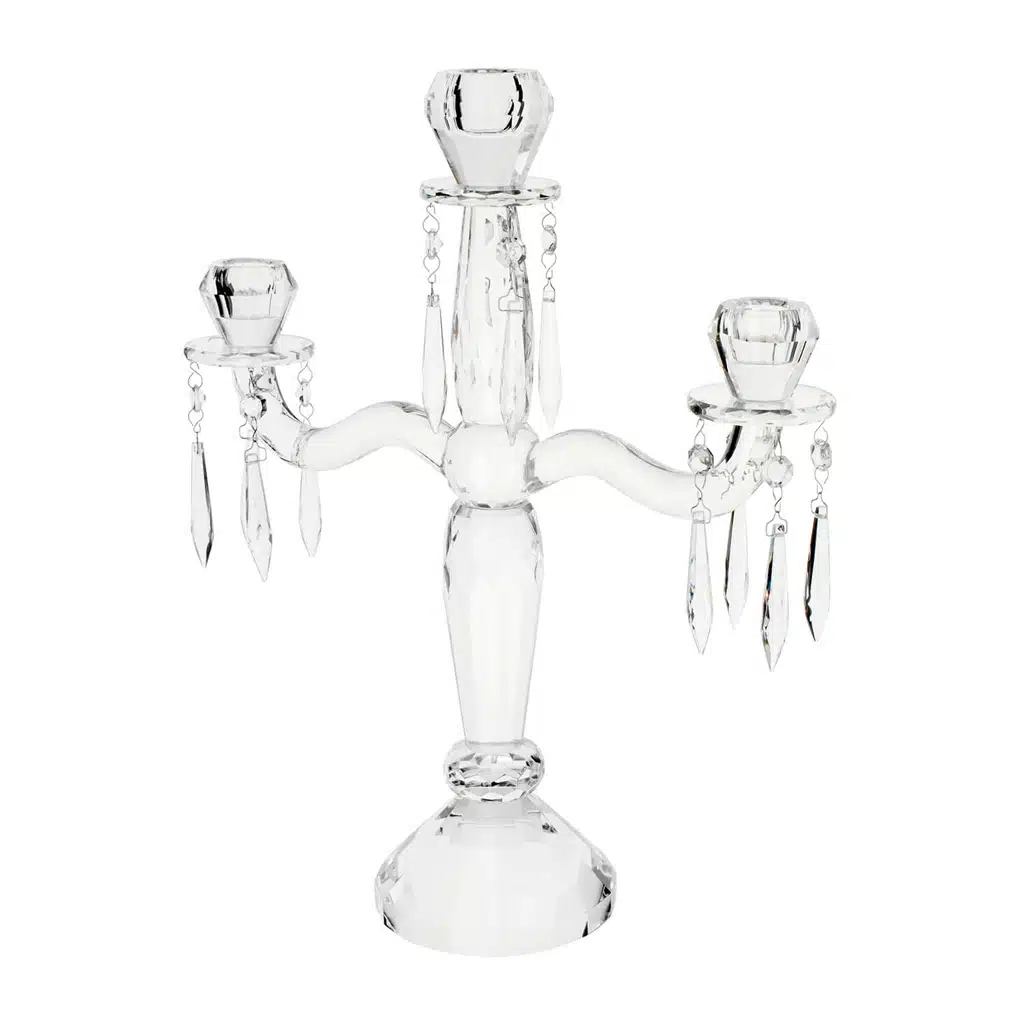 Villeroy & Boch Retro Accessories 3-arm clear glass candleholder