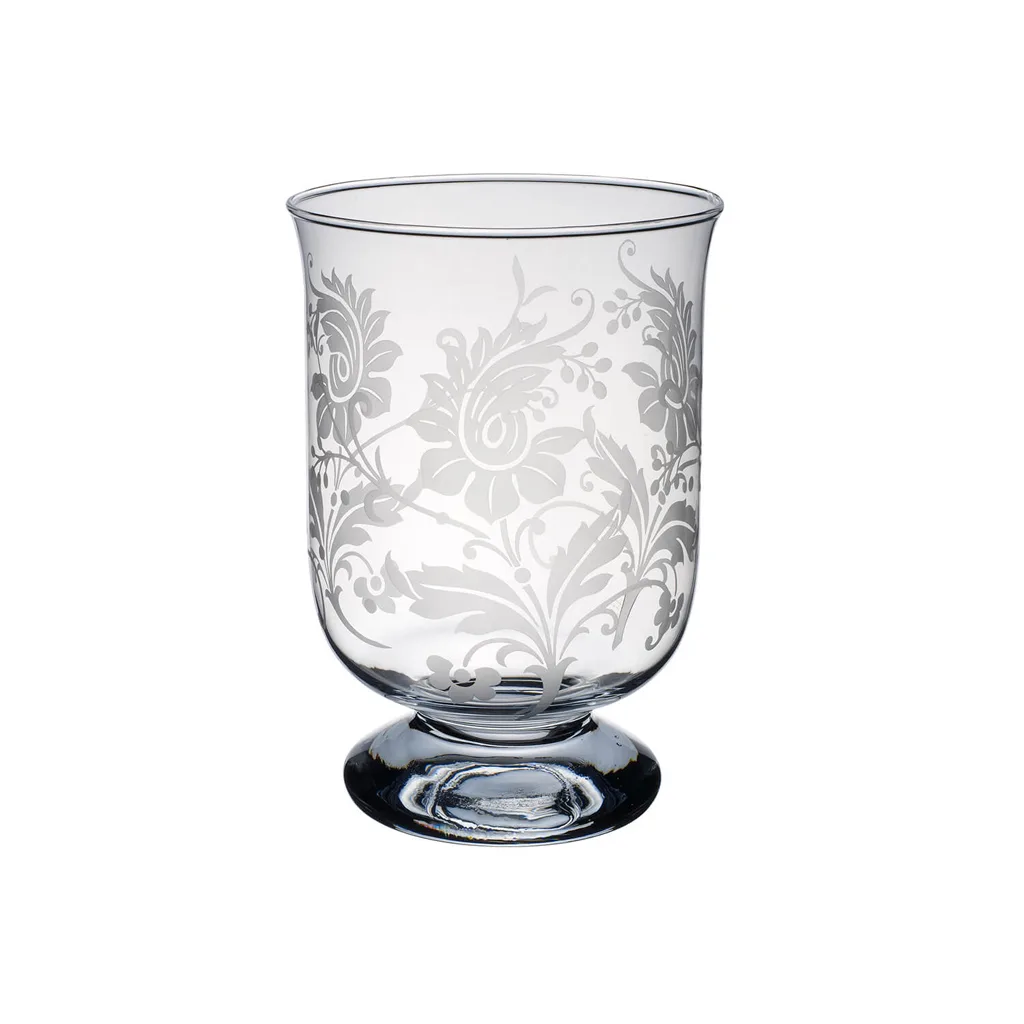 Villeroy & Boch Hurricane Ambient Glass Light 24cm – Luxury Porcelain Base Villeroy & Boch Hurricane Ambient Glass Light 24cm – Luxury Porcelain Base with Floral Design