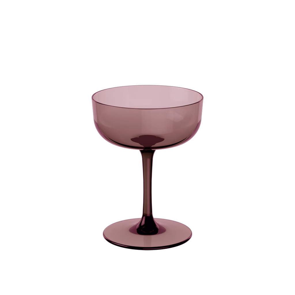like. by Villeroy & Boch Like Glass Champagne Coupe, grape purple, 120 ml crystal glass set