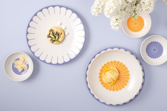 Fleur Blue salad Plate 21 CM - Image 2