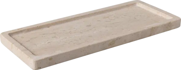Villeroy & Boch Manufacture Travertine rectangular serving platter 25.5x10.5cm beige stone