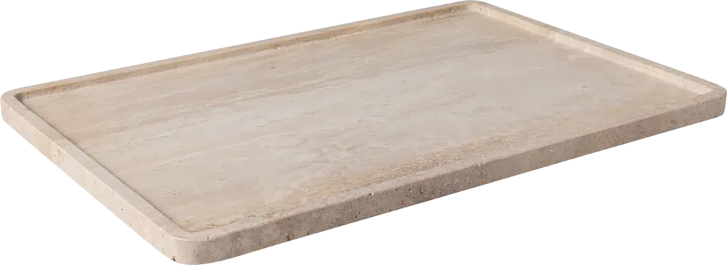 Villeroy & Boch Manufacture Travertine rectangular serving platter 40.5x28.2cm beige stone